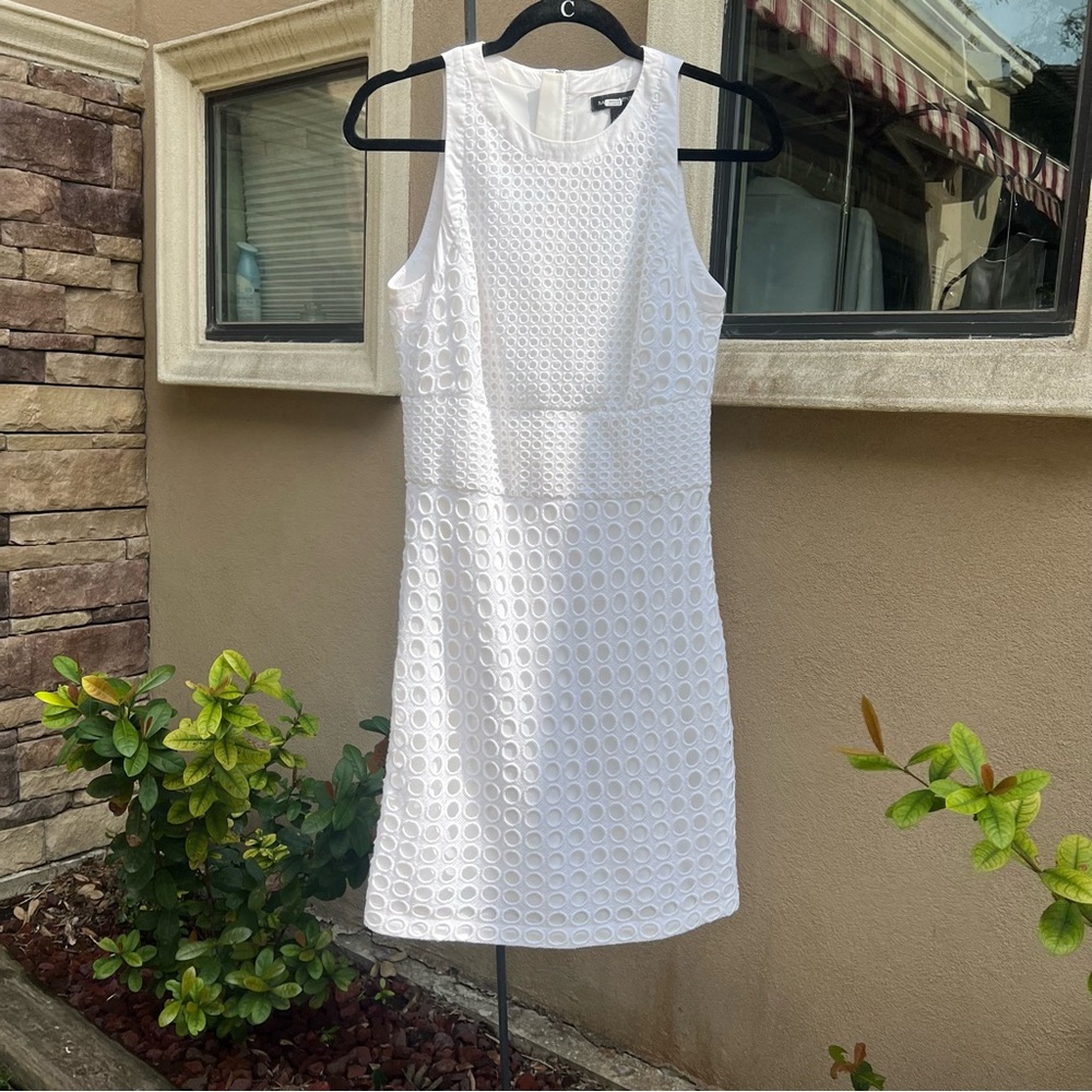 Banana republic white eyelet sheath dress